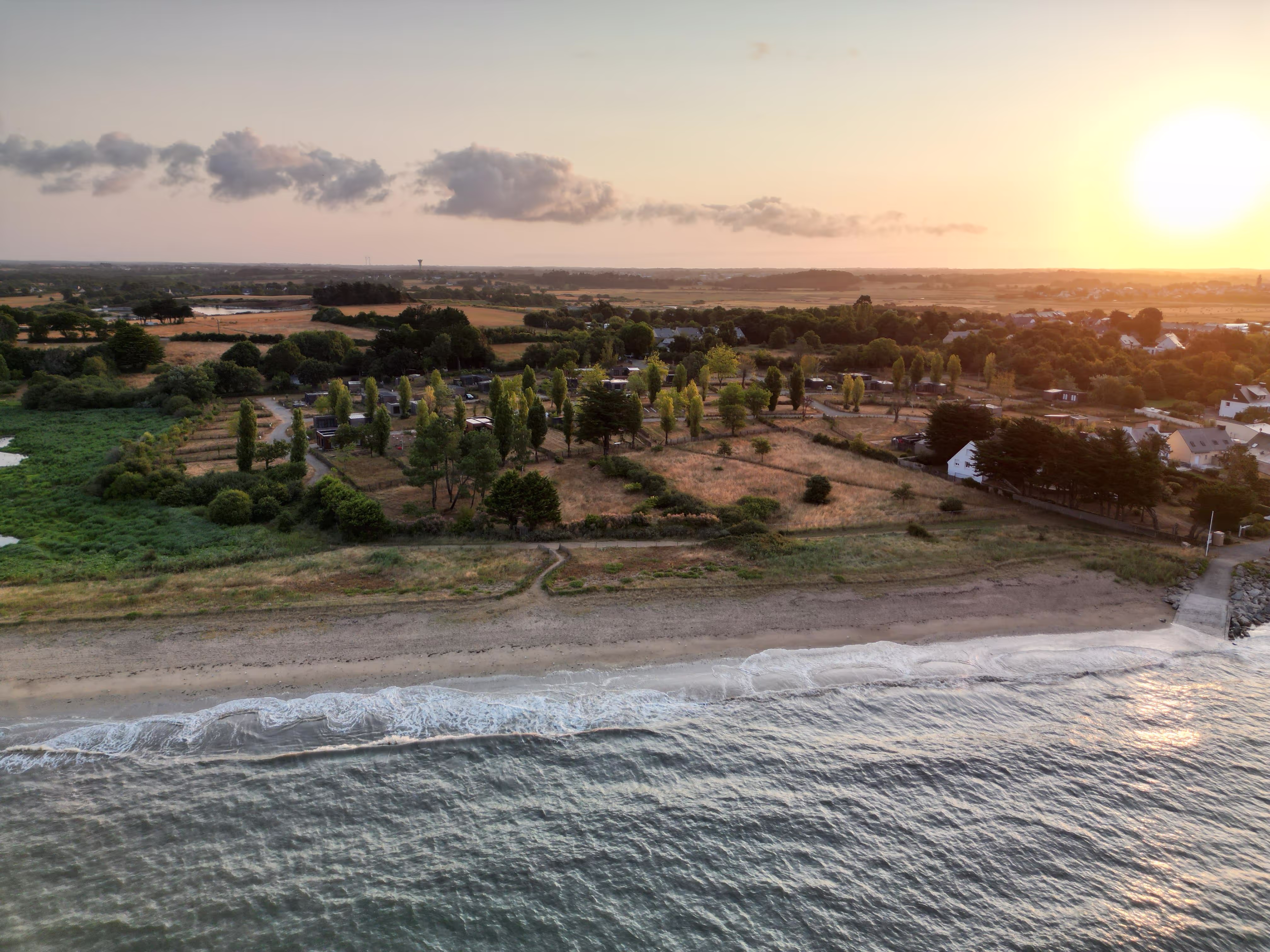 Vue aérienne des cottages